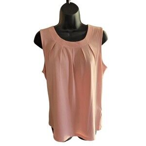 Kasper Peach/Pink Sleeveless Blouse/Top Size Medium